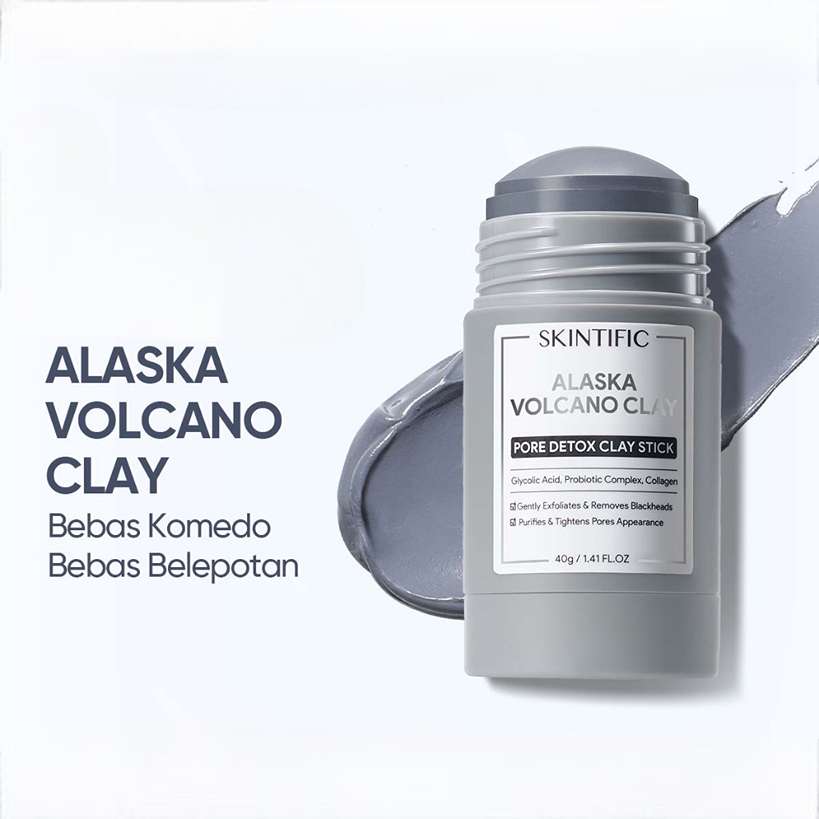 Skintific Alaska Volcano Clay Pore Detox Clay Stick1 Skintific Alaska Volcano Clay Pore Clay Stick - Gambar 1