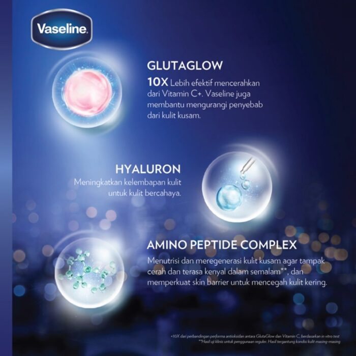 Vaseline Gluta-Hya Overnight Radiance Repair 300 ml - Gambar 2
