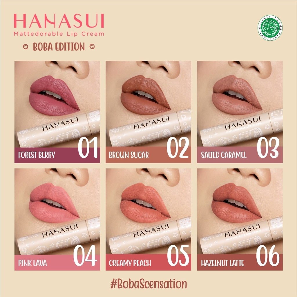 Hanasui Mattedorable Lip Cream Boba Edition 2 Hanasui Mattedorable Lip Cream Boba Edition - Gambar 2
