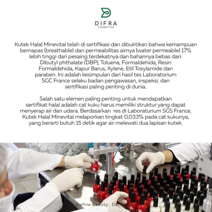 Minevital Breathable Nail Enamel Kutek Halal Sholat Wudhu Friendly Tembus Air - Gambar 2