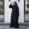 Abaya Arab Saudi Hitam - Gambar 6