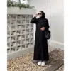Abaya Arab Saudi Hitam - Gambar 5