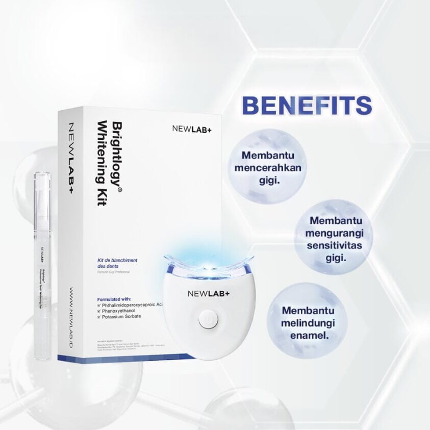 NEWLAB Pro Teeth Whitening Kit | Alat Pemutih Gigi Permanen2 NEWLAB Pro Teeth Whitening Kit | Alat Pemutih Gigi Permanen - Gambar 2
