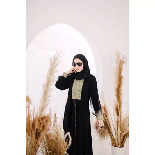 abaya-dubai-hitam2 Abaya Dubai - Gambar 2