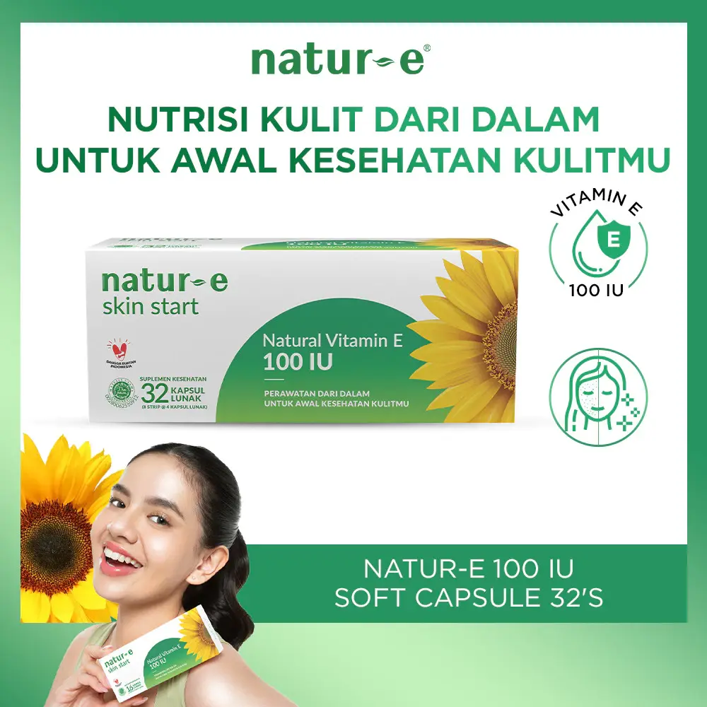 Natur-E Skin Start Natural Vitamin E 100 IU 32s 1 Natur-E Skin Start Natural Vitamin E 100 IU 32s - Gambar 1