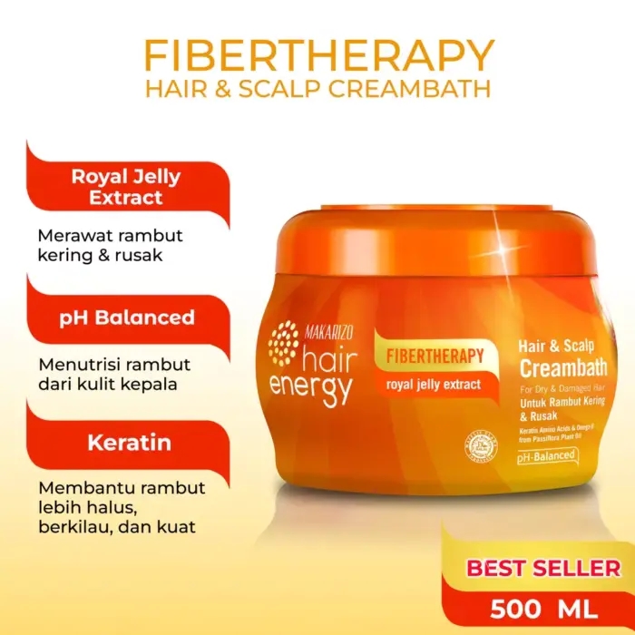 Makarizo Fibertherapy Royal Jelly Extract Creambath 500 mL - Gambar 2