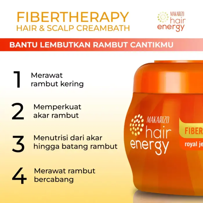 Makarizo Fibertherapy Royal Jelly Extract Creambath 500 mL - Gambar 3