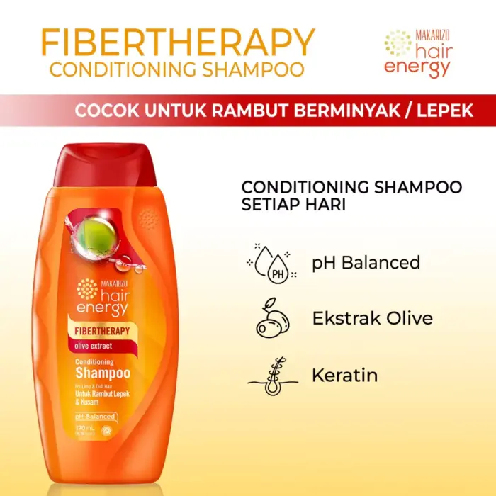 Makarizo Fibertherapy Olive Extract Shampoo 170ml - Gambar 3