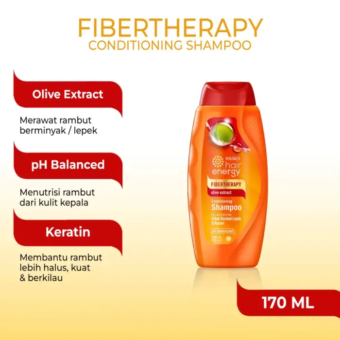 Makarizo Fibertherapy Olive Extract Shampoo 170ml - Gambar 2