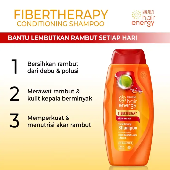Makarizo Fibertherapy Olive Extract Shampoo 170ml - Gambar 4