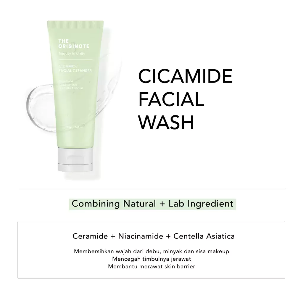The Originote Cicamide Facial Cleanser2 The Originote Cicamide Facial Cleanser - Gambar 2