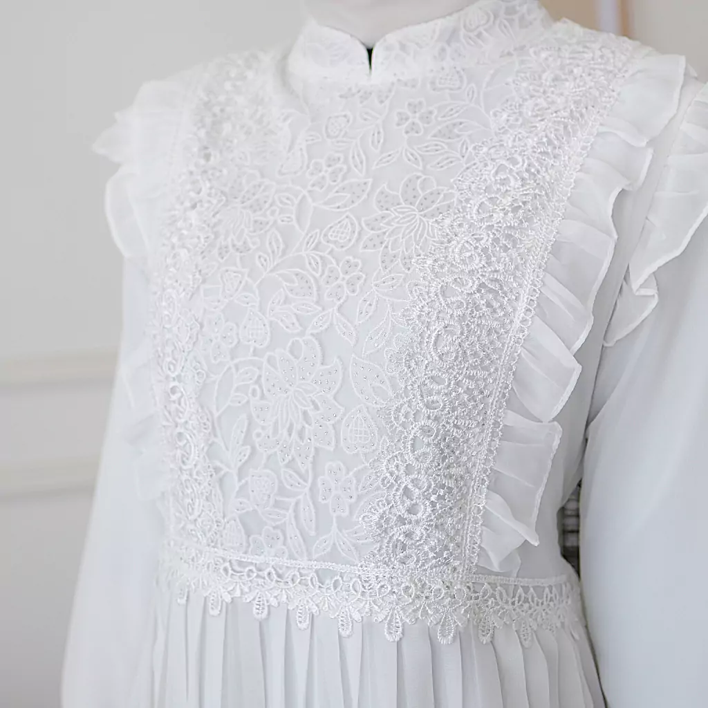 Syafa White Dress1 Syafa White Dress - Gambar 4