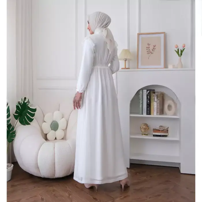Syafa White Dress - Gambar 3