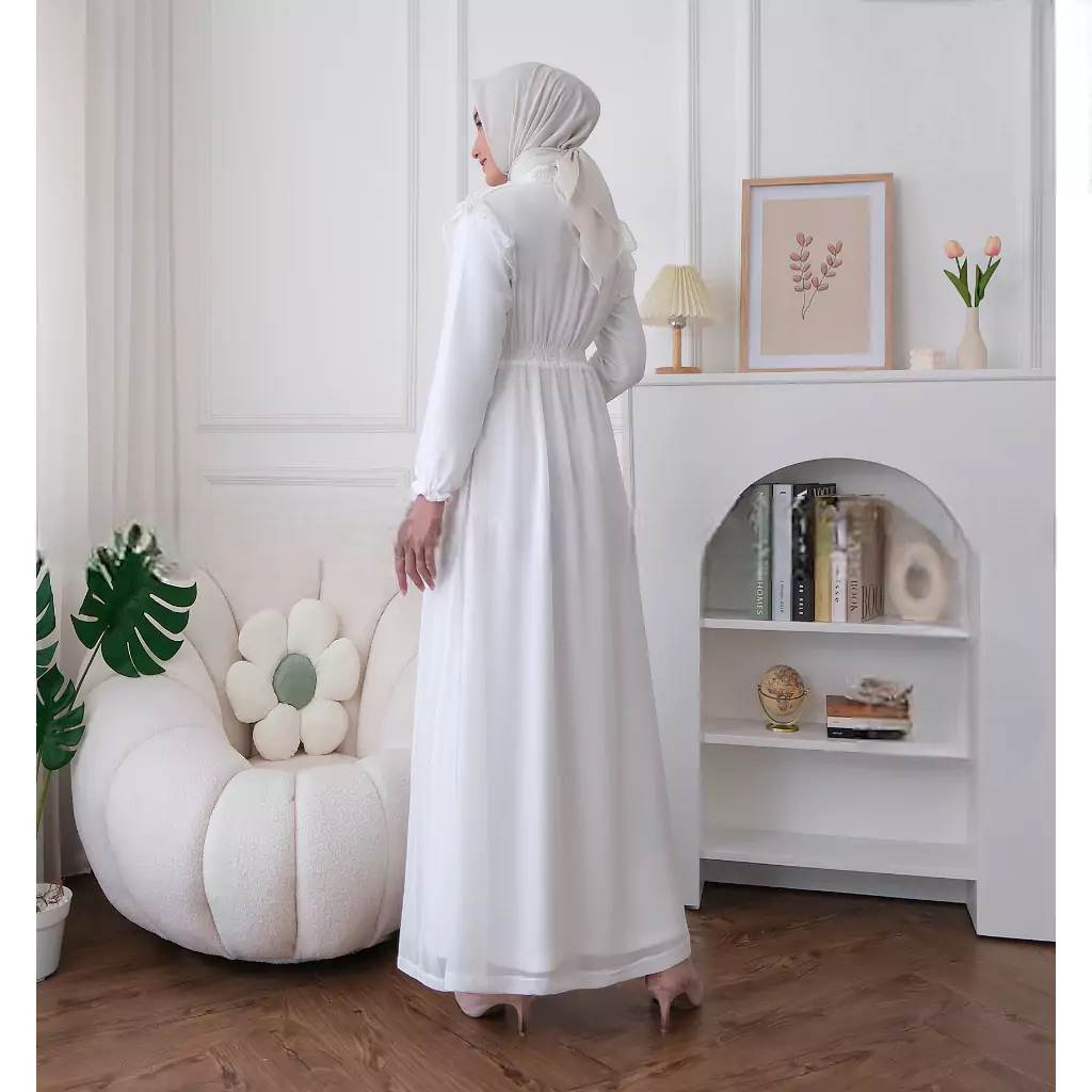 Syafa White Dress2 Syafa White Dress - Gambar 3