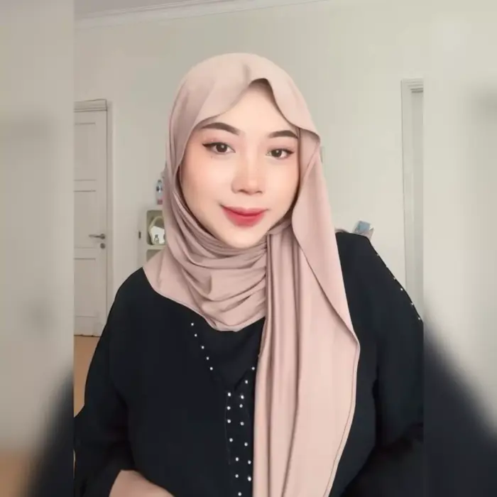 Pashmina Oval Rayon Ninja - Gambar 2