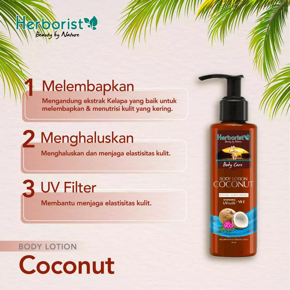 Herborist Body Lotion Coconut2 Herborist Body Lotion Coconut 145 ml - Gambar 3