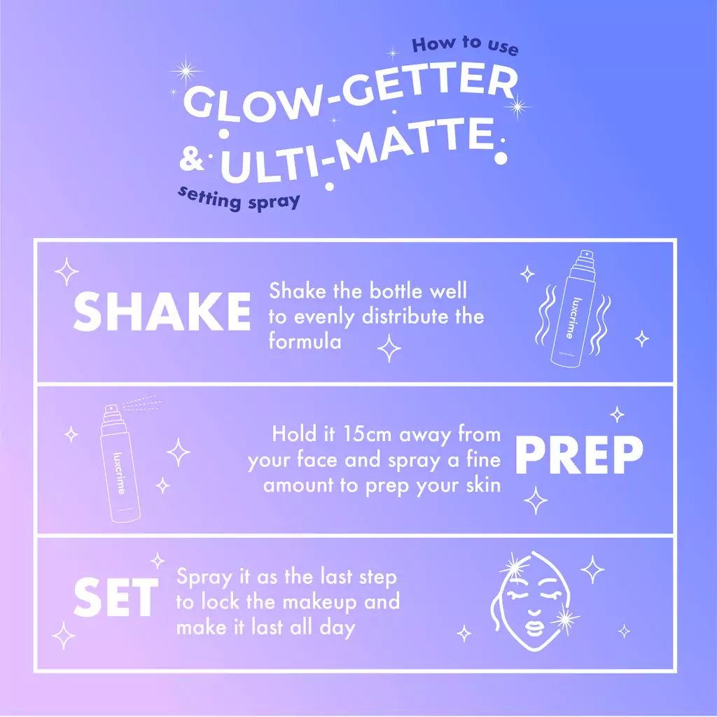 Luxcrime Ulti-Matte Oil Control Setting Spray5 Luxcrime Ulti-Matte Oil Control Setting Spray - Gambar 5