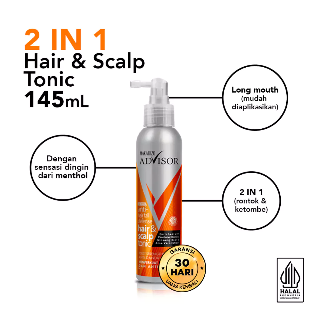 Makarizo Advisor Hair & Scalp Tonic3 Makarizo Advisor Hair & Scalp Tonic 145 ml - Gambar 2
