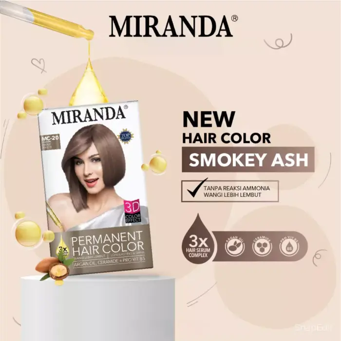 Miranda Hair Color MC20 Smokey Ash 30 ml - Gambar 2