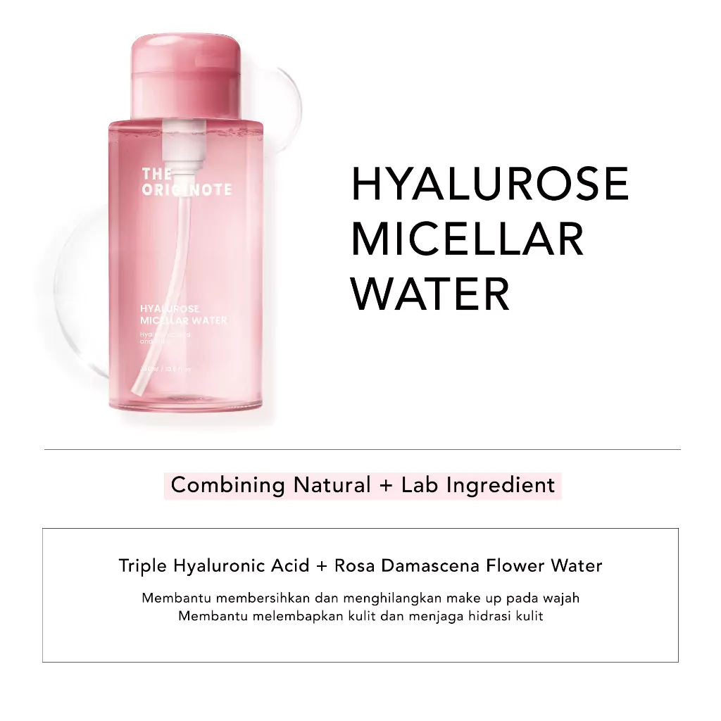 The Originote Hyalurose Micellar Wate2 The Originote Hyalurose Micellar Water 300 ml - Gambar 4