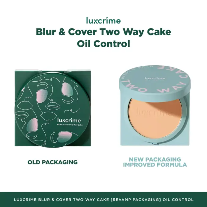 Luxcrime Oil Control Blur & Cover Two Way Cake - Gambar 2