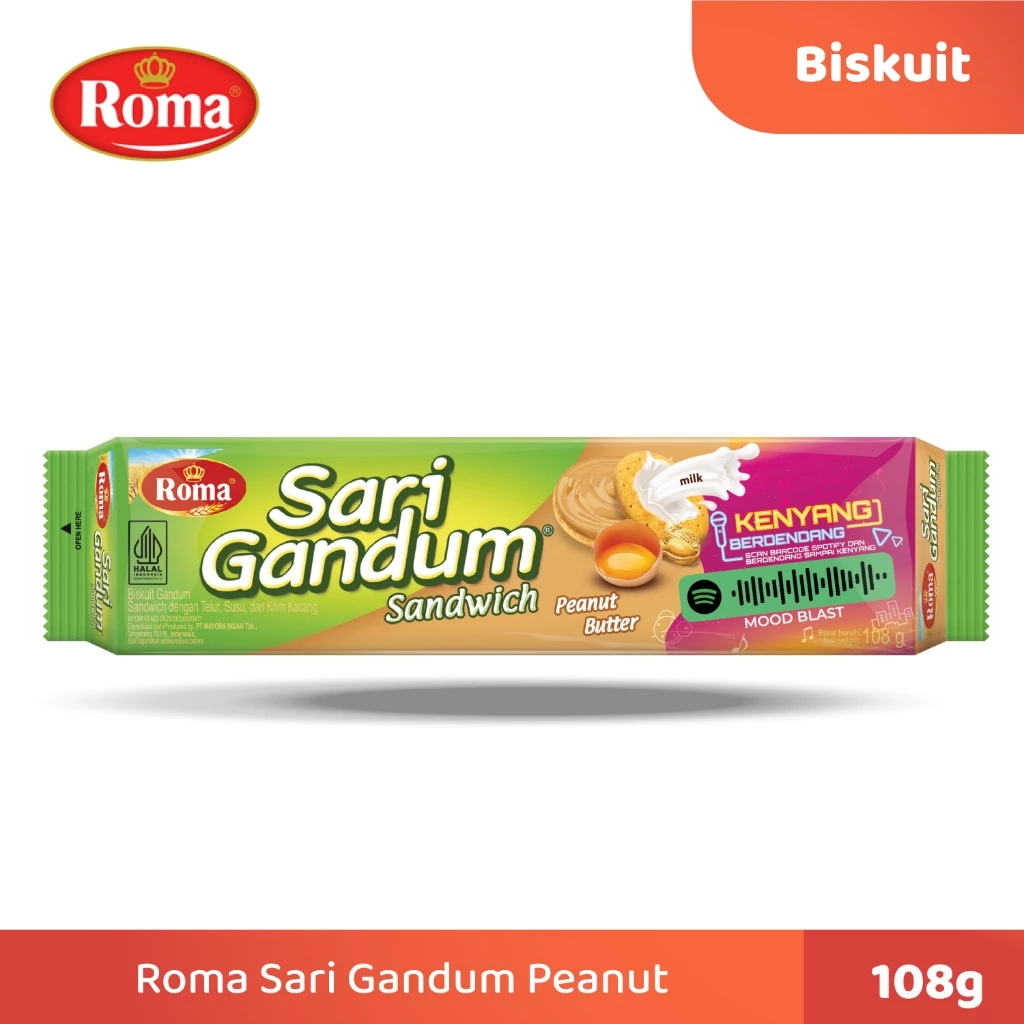 Roma Sari Gandum Peanut Roma Sari Gandum 108 gr - Gambar 3