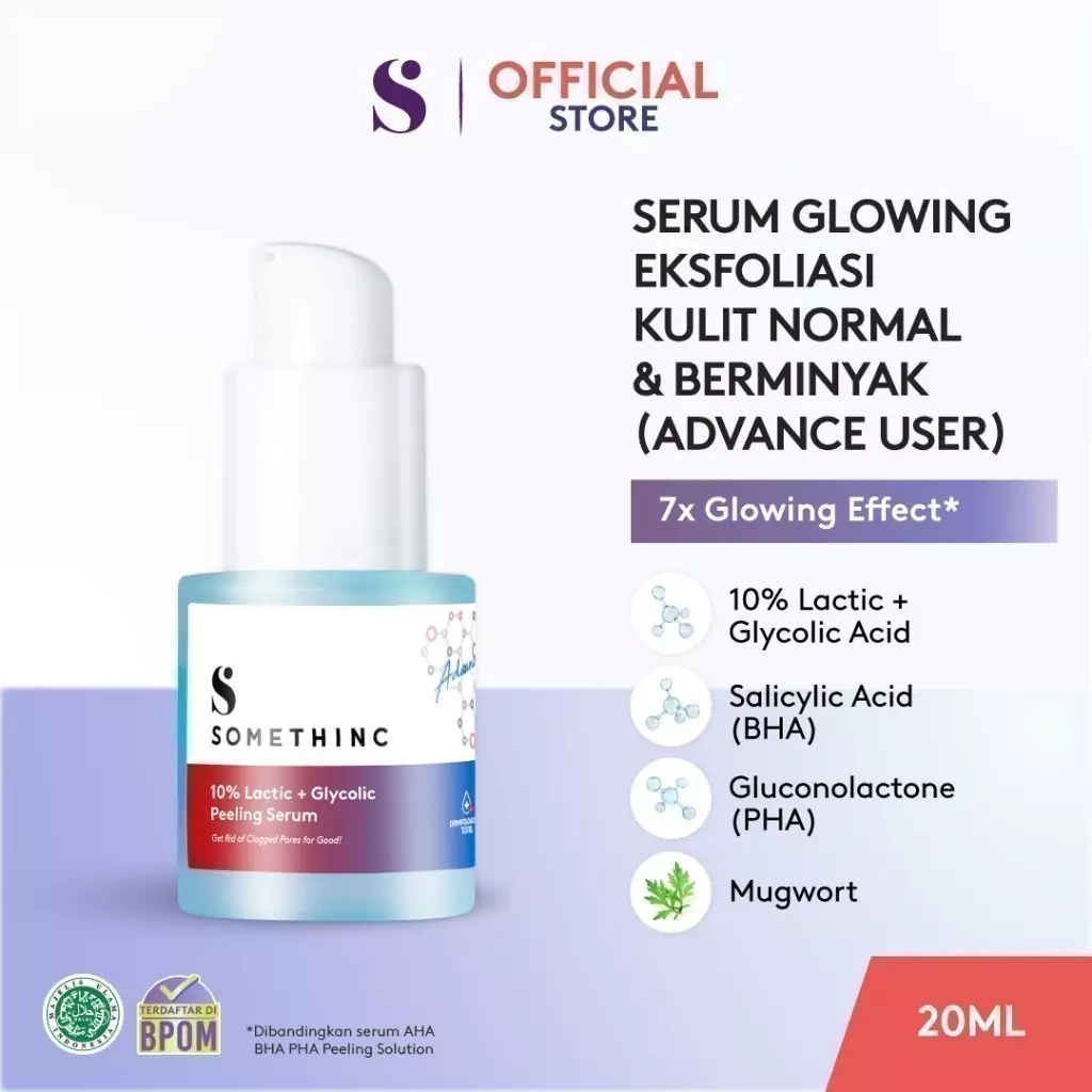 Somethinc 10% Lactic + Glycolic Peeling Serum1 Somethinc 10% Lactic + Glycolic Peeling Serum - Gambar 1