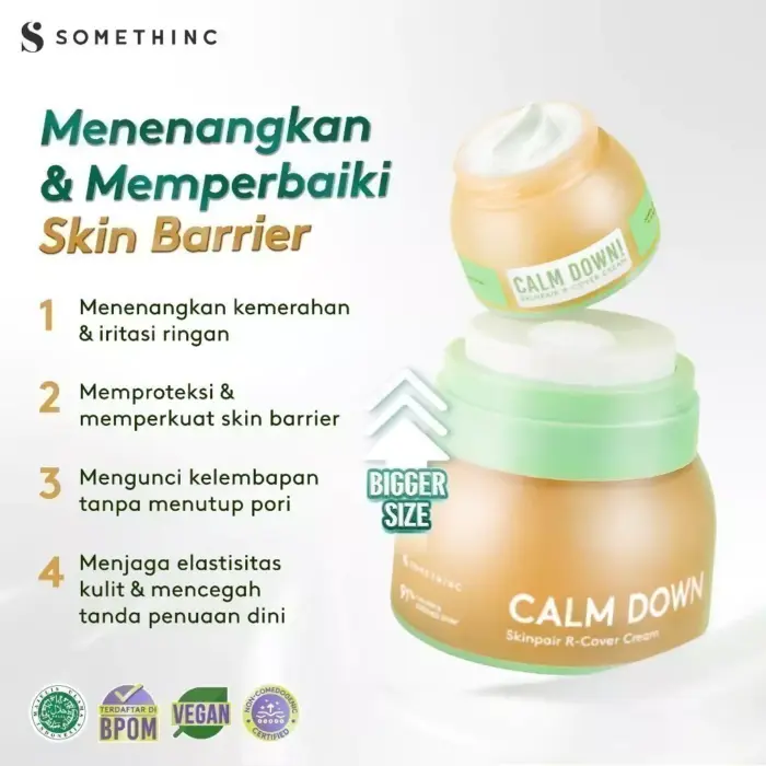 Somethinc Calm Down! Skinpair R-Cover Cream Moisturizer - Gambar 2