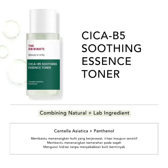 The Originote Cica-B5 Soothing Essence Toner - Gambar 2