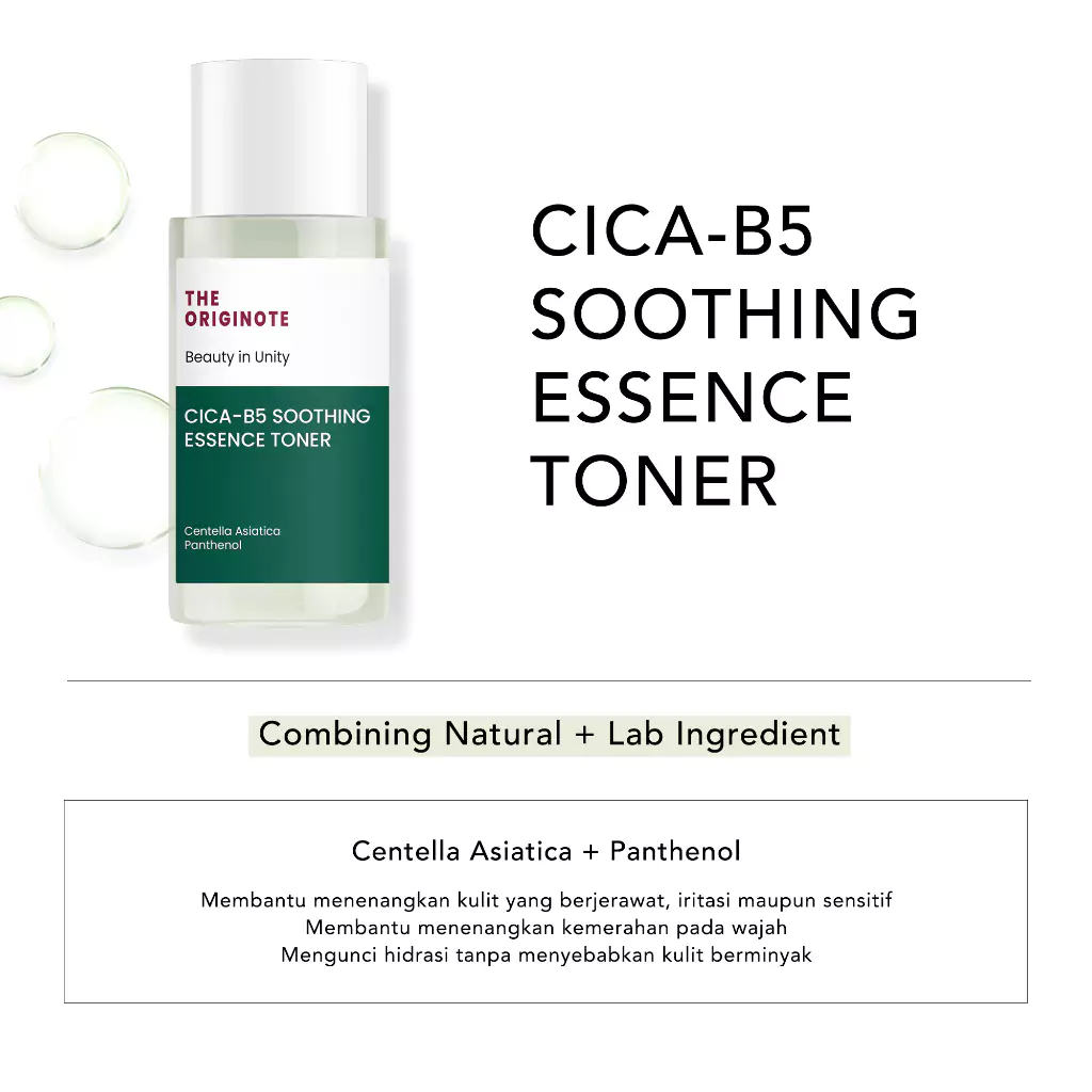 The Originote Cica-B5 Soothing Essence Toner 2 The Originote Cica-B5 Soothing Essence Toner - Gambar 2