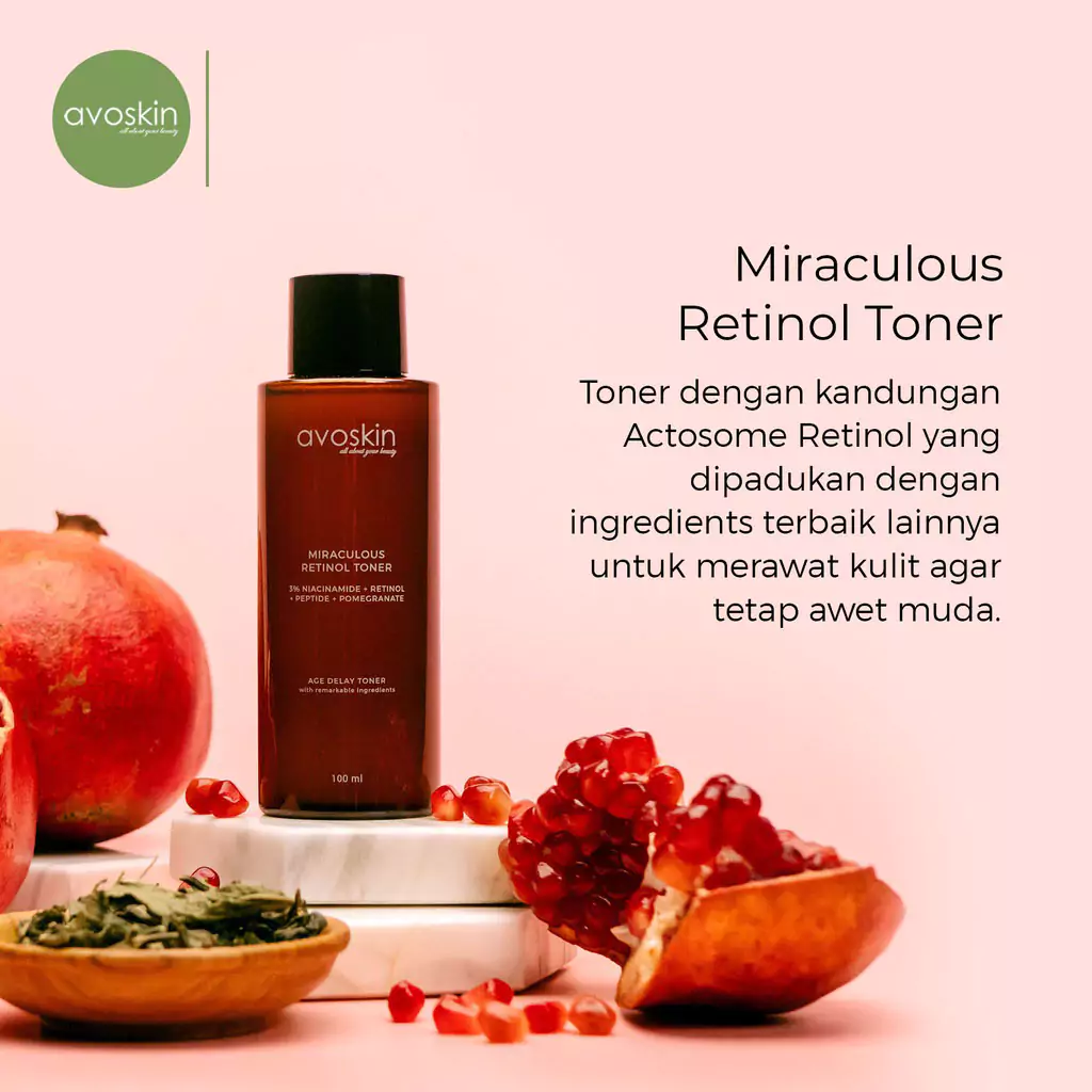 Avoskin Miraculous Retinol Toner 2 Avoskin Miraculous Retinol Toner 100ml - Gambar 2