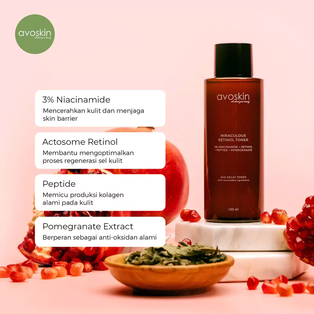 Avoskin Miraculous Retinol Toner 3 Avoskin Miraculous Retinol Toner 100ml - Gambar 5