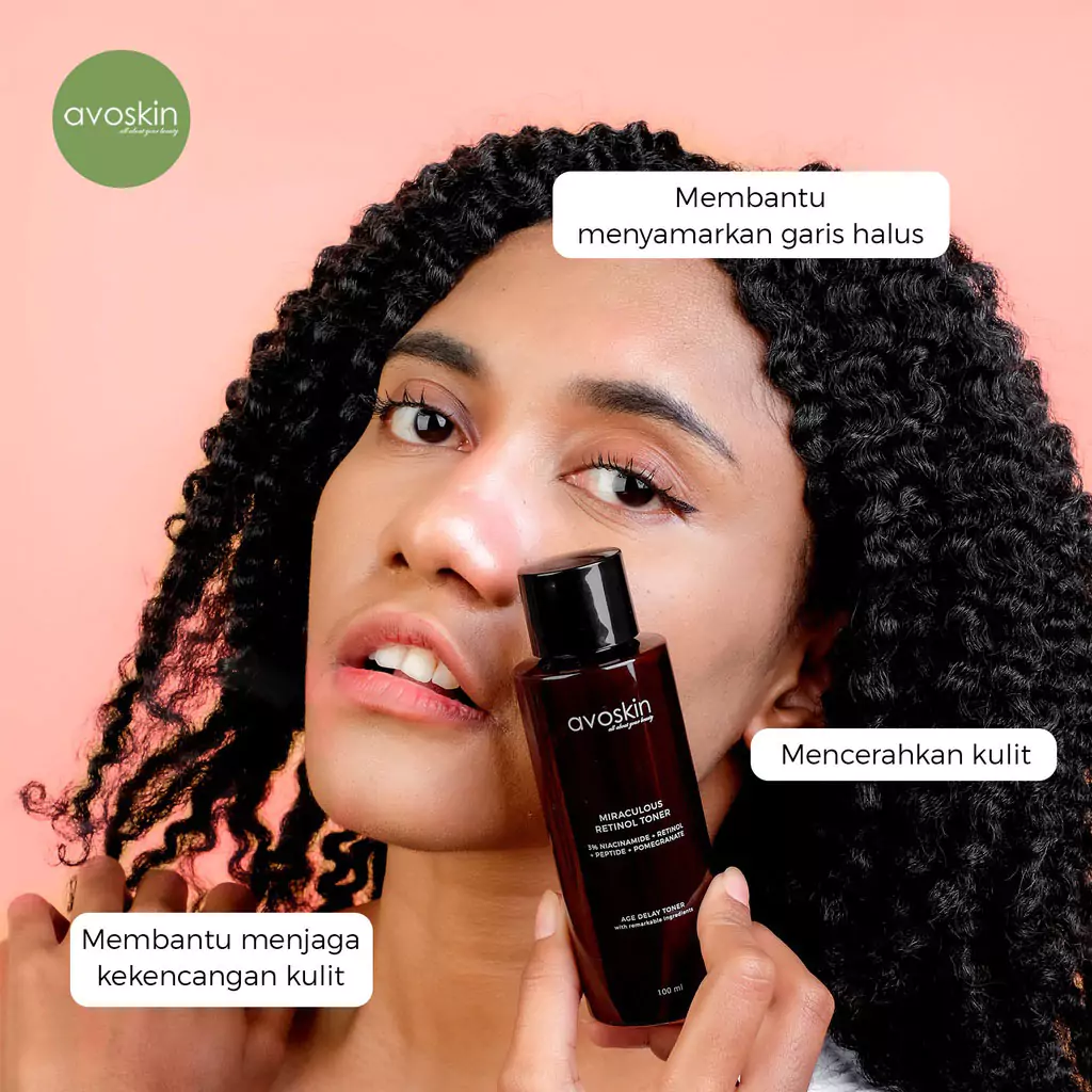 Avoskin Miraculous Retinol Toner 4 Avoskin Miraculous Retinol Toner 100ml - Gambar 4
