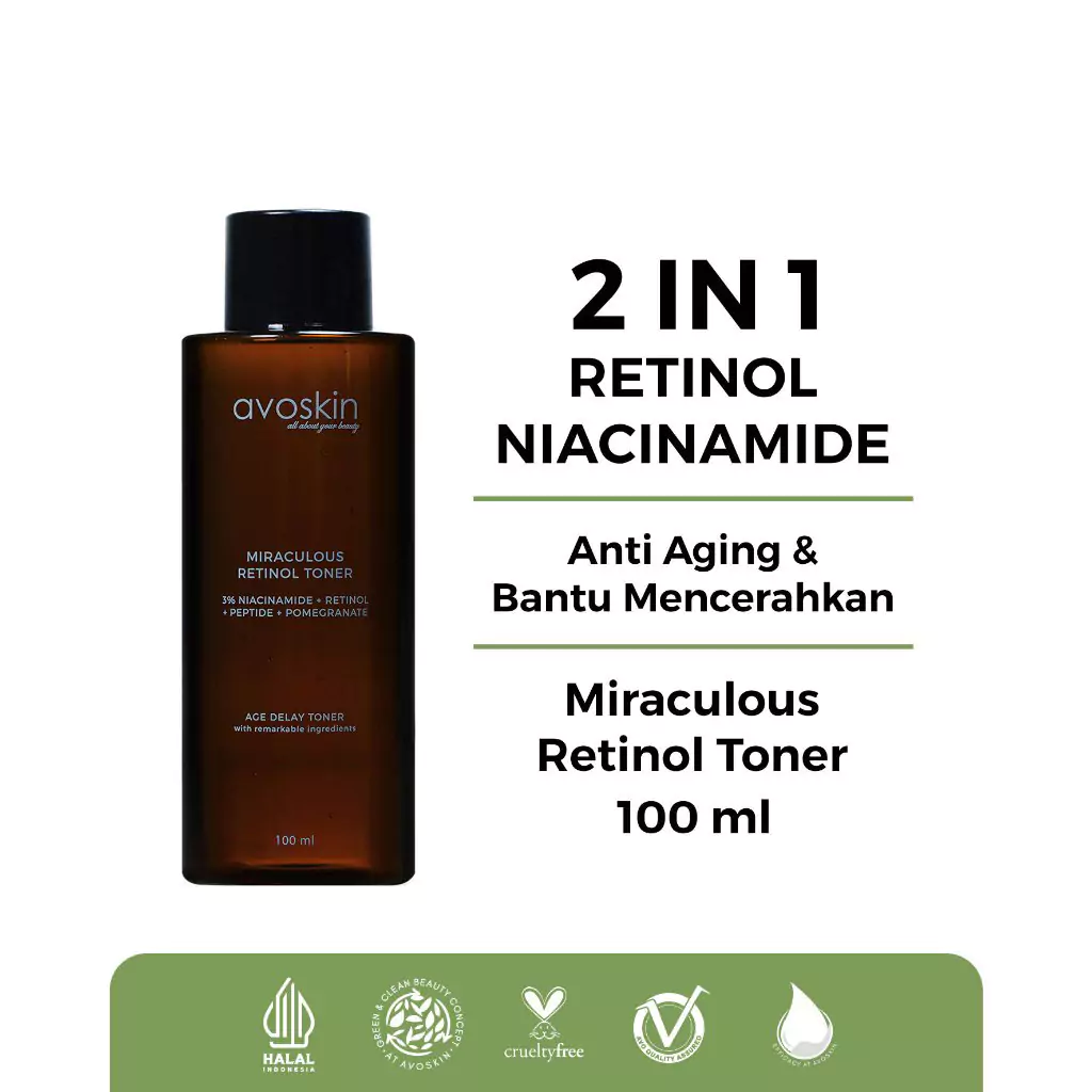 Avoskin Miraculous Retinol Toner 5 Avoskin Miraculous Retinol Toner 100ml - Gambar 1
