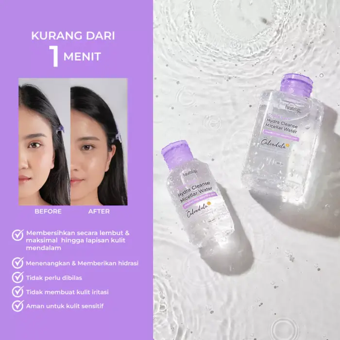 Facetology Triple Care Hydra Cleanse Micellar Water 300 ml - Gambar 2