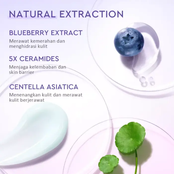 Glad2Glow Blueberry 5% Ceramide Moisturizer - Gambar 3