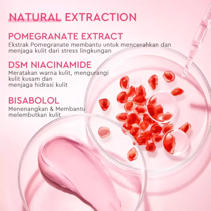 Glad2Glow Pomegranate Niacinamide Brightening Clay Stick - Gambar 4