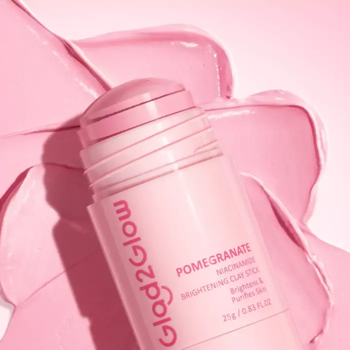 Glad2Glow Pomegranate Niacinamide Brightening Clay Stick - Gambar 7