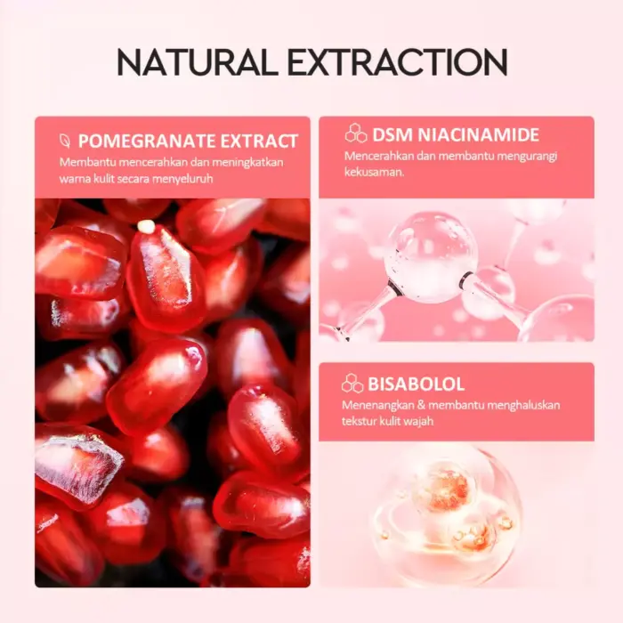 Glad2Glow Pomegranate Niacinamide Brightening Clay Stick - Gambar 5