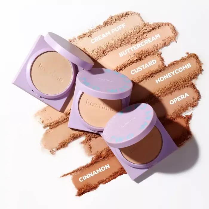 Luxcrime Silk Glow Blur & Cover Two Way Cake - Gambar 3