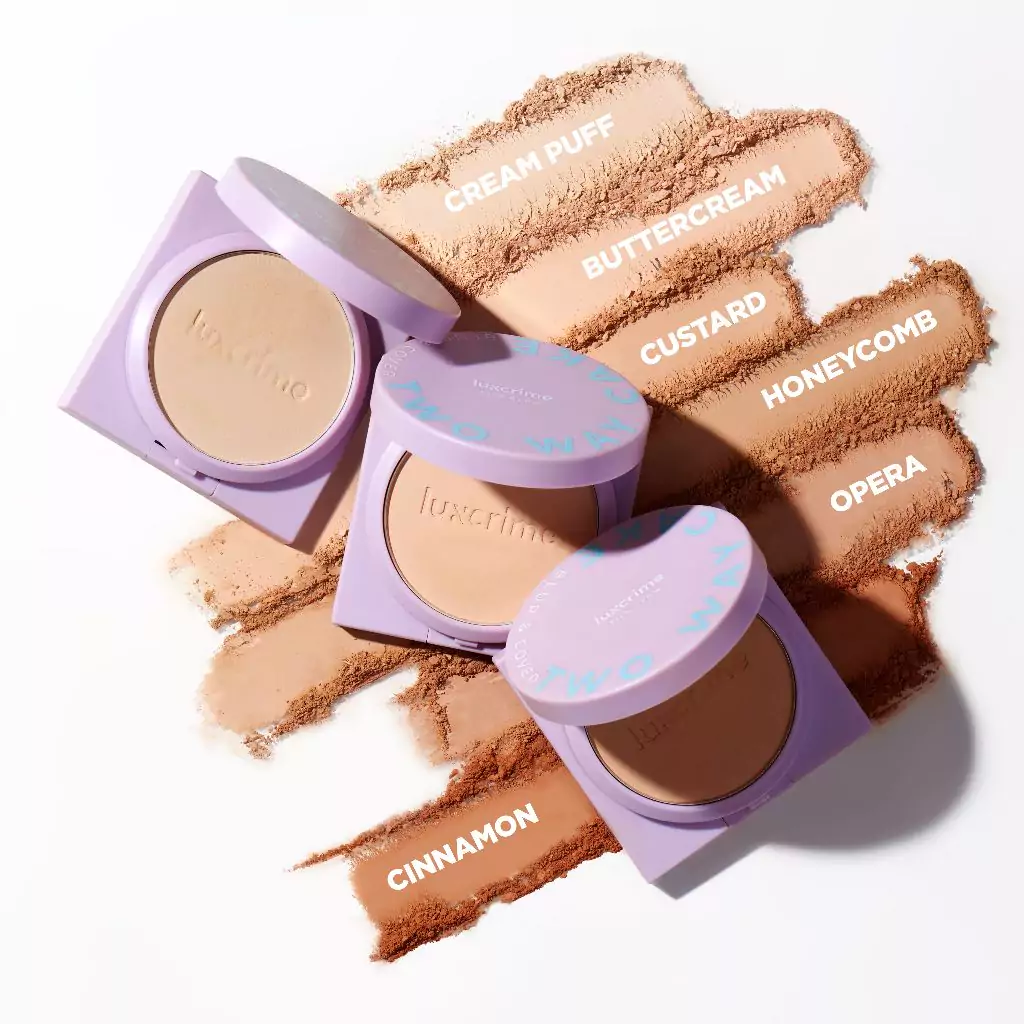 Luxcrime Blur & Cover Two Way Cake Silk Glow 2 Luxcrime Silk Glow Blur & Cover Two Way Cake - Gambar 3