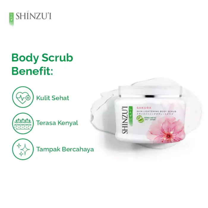 Shinzui Skin Lightening Body Scrub Sakura 200gr - Gambar 3