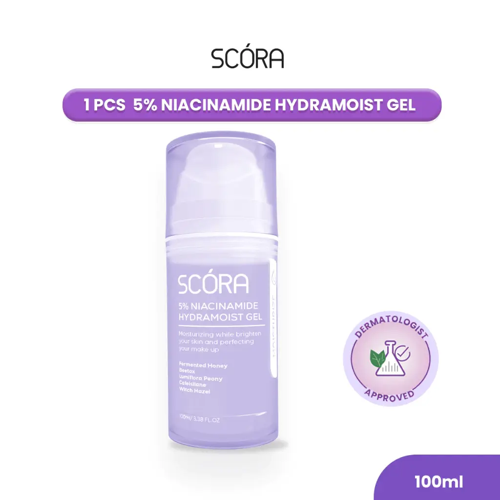 Scora 5% Niacinamide Hydramoist Gel 5 Scora 5% Niacinamide Hydramoist Gel 100 ml - Gambar 1