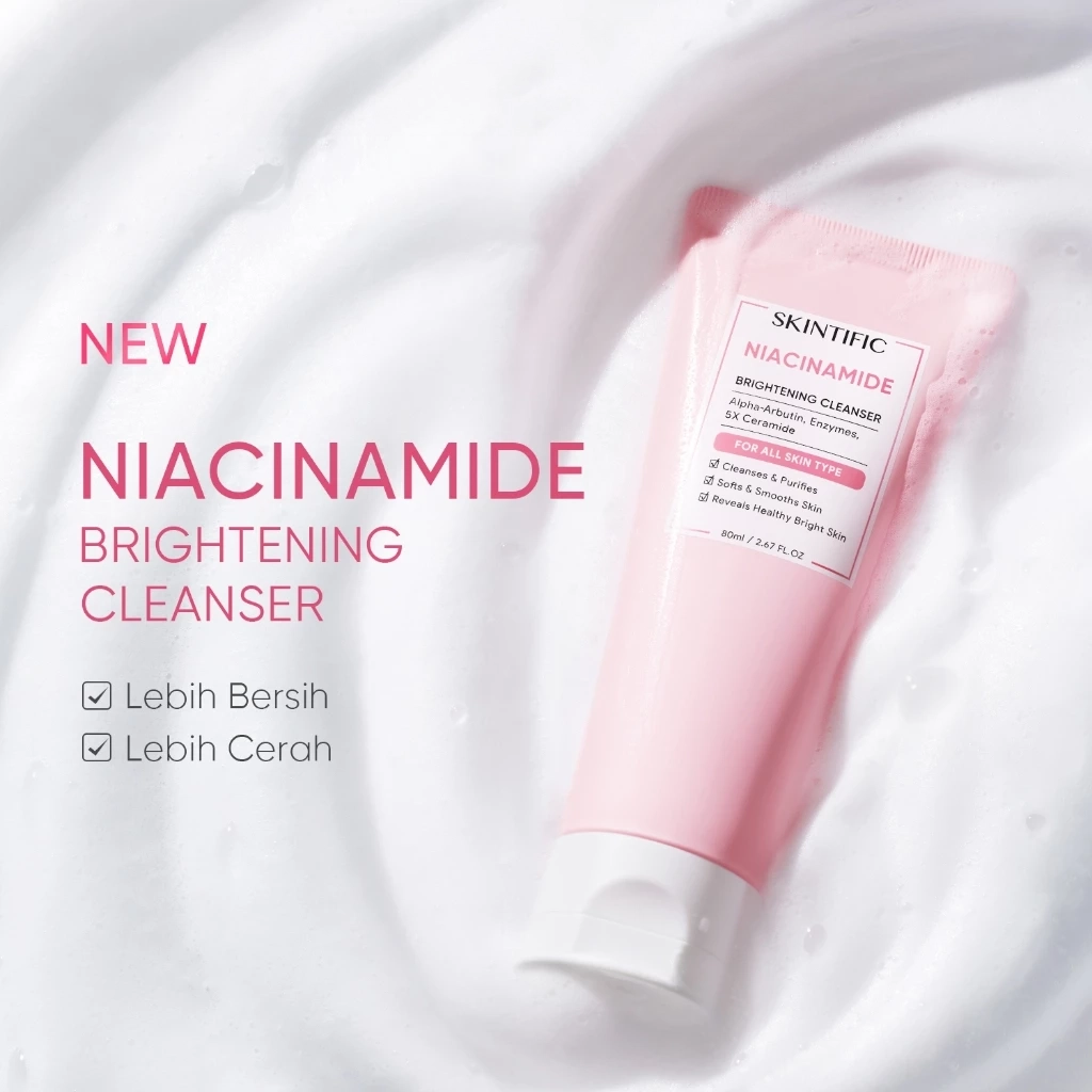 Skintific Niacinamide Brightening Cleanser Skintific Niacinamide Brightening Cleanser 80 ml - Gambar 1