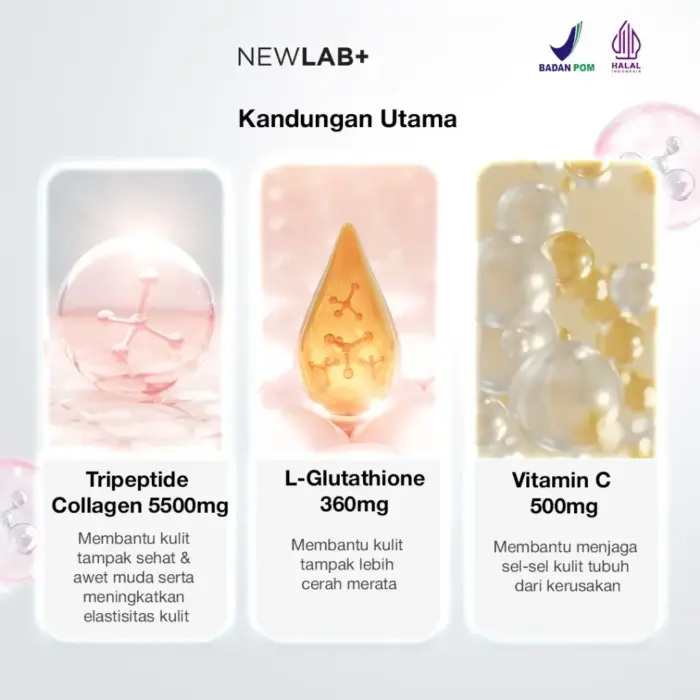NEWLAB Brightlogy GlutaColl-5500 Collagen Drink - Gambar 3