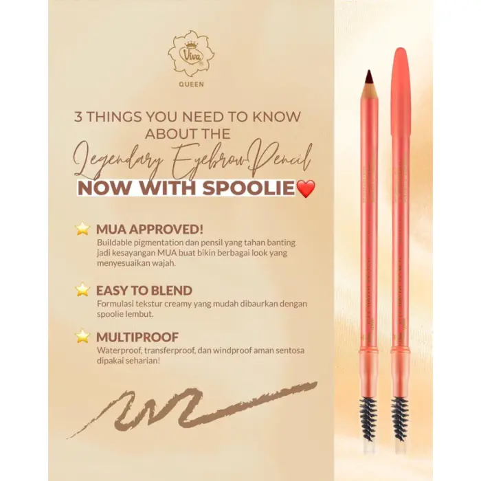 Viva Queen Eye Brow Pencil - Gambar 5