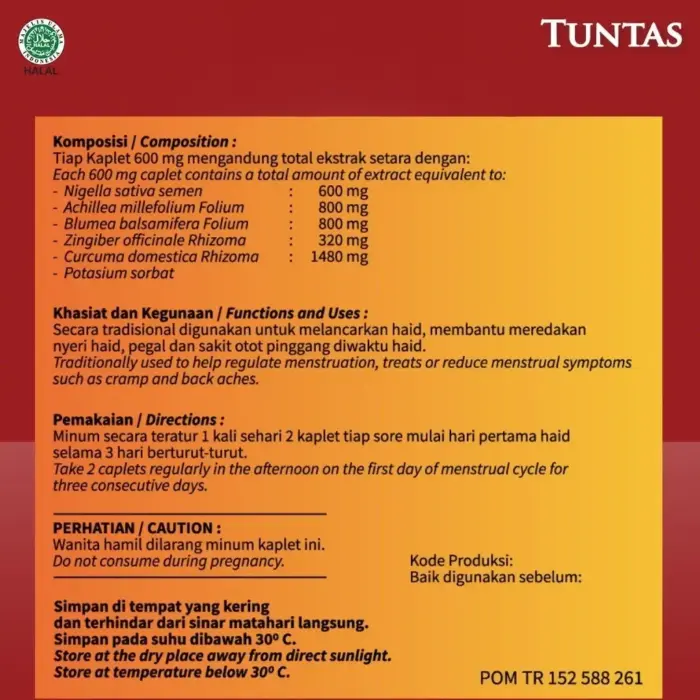 Tuntas Lancar Haid Box Isi 10 Kaplet - Gambar 4