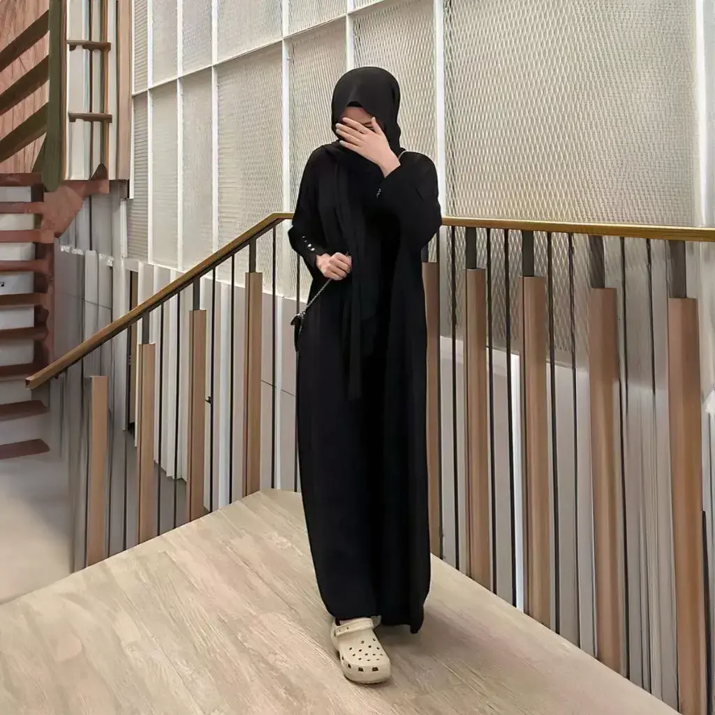 Abaya Gamis Batwing Black Abaya Gamis Batwing Black (Size S) - Gambar 1