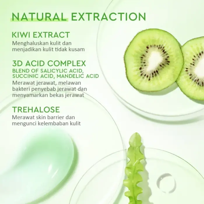 Glad2Glow Kiwi 3D Acid Acne Moisturizer - Gambar 4