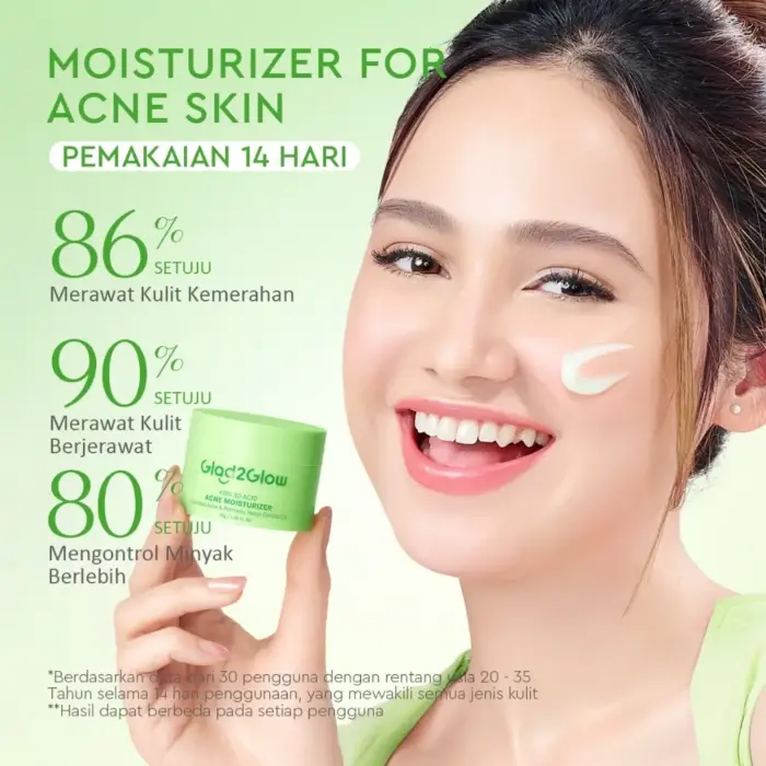 Glad2Glow Kiwi 3D Acid Acne Moisturizer - Gambar 2